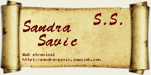 Sandra Savić vizit kartica